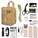 GRULLIN Personal Survival First Aid Kit, Tactical Molle EMT IFAK Pokrowiec Awaryjne zestawy pierwszej pomocy Survival Torba Trauma Gear Outdoor Gear for Men Women Kid Wildness (Bräunen)