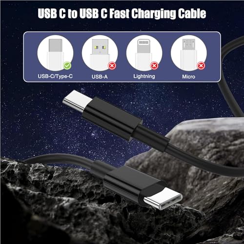 Image of 3-Pack Black [3.3FT+3.3FT+6.6FT] 60W USB C to USB C Cable, Type C Fast Charging Cable for iPhone Air 17 16e 16 15 Pro Plus Pro Max，for Galaxy S25, for iPad Pro /Air /mini, for MacBook Pro /Air and More