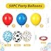 Carnival Party Balloons, 50pcs Toy Balloons, Red Yellow Blue Balloons Cow Print and Sky Blue Cloud Balloons for Carnival Circus Theme Birthday Party Baby Shower Wedding Decorations