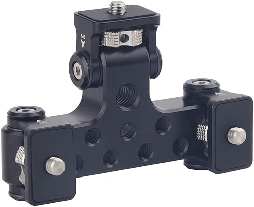 Miniatura 7 de Rigdance Soporte triple para teléfono, adaptador de montaje en trípode, cabezal de inclinación de 180 grados, herramienta de transmisión en vivo