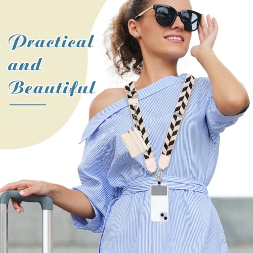 Image of 4Pcs Clip and Go Strap for Phone with Wallet Crossbody | Phone Strap with Zippered Pouch, Phone Strap with Wallet Can Be Held or Crossbody with 4 Colors