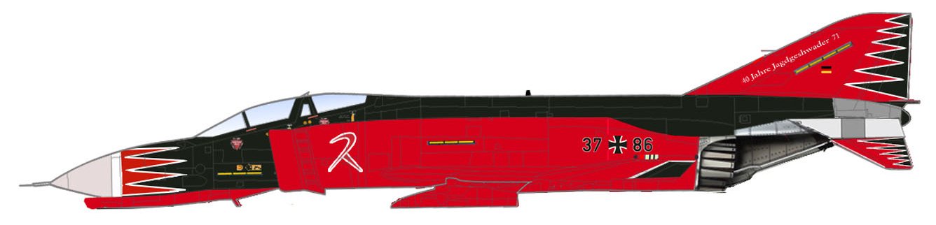 Hobby Master1/72 F-4F Phantom II JG 71 37+86 1999 RICHTHOFEN WITTMUND 1 HA19001 Airplane