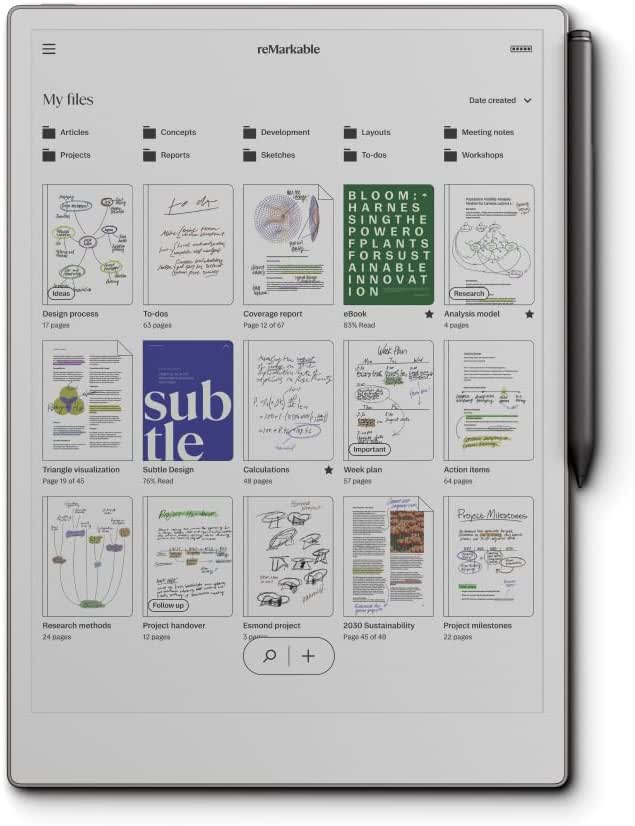 reMarkable Paper Pro Bundle – Includes 11.8” reMarkable Paper Tablet, and Marker Plus Pen with Eraser