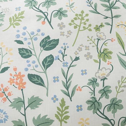 Image of VM VOUGEMARKET Twin Duvet Cover Set 3 Pieces Sage Green Botanical Flower Duvet Cover with 2 Pillowcases Cottagecore Bedding Set 100% Cotton White Green Comforter Cover Without Filling