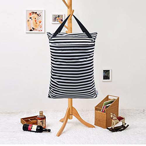 image for ALVABABY Large Wet Dry Bag Waterproof Hanging Cloth Diaper with Double