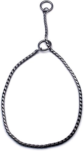 Miniatura 4 de SGODA Collar de cadena para perro negro con eslabones pesados 22 pulgadas 0157in