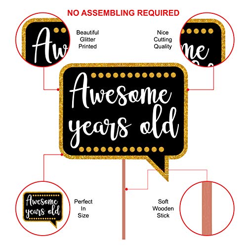 Image of Zyozique Happy Birthday Photo Props Set of 24 Pieces /Birthday Party Props for Kids /Happy Birthday Party Supplies /Birthday Decoration /Birthday Photo Booth