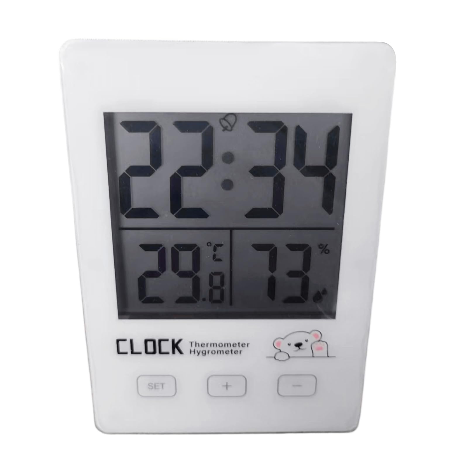 Buxuaaaa Multicolor Thermometers Hygrometer Led Digital Display Desktop Temperature Humidity Meter Gauge With Clock For Home Baby Room Thermometers Hygrometer With Clock Desktop Digital Temperature Humidity Meter