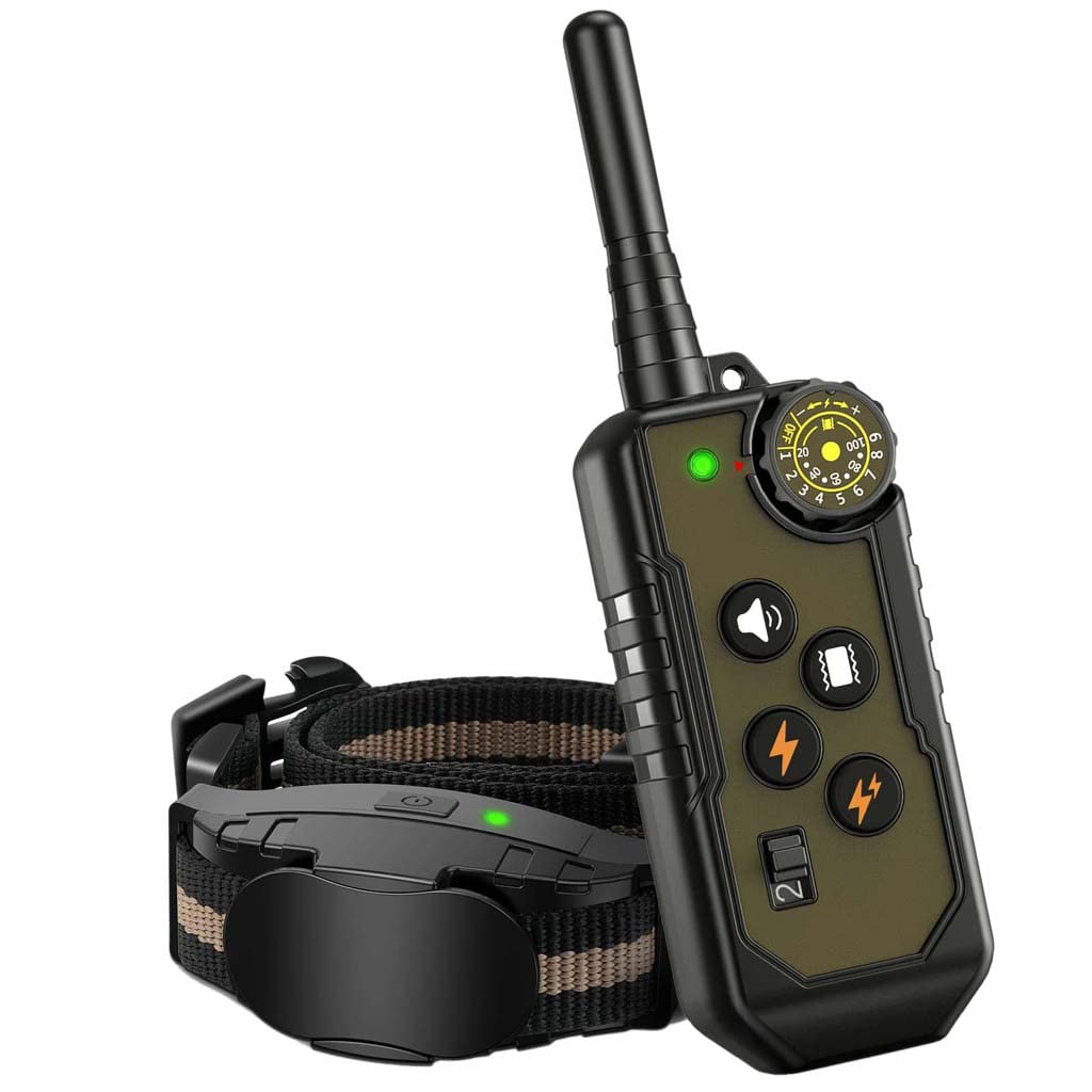 Dog Training Collar with 3280ft Remote Control Electronic Dog Shock Collar with Buzzer Vibration Shock Lights Suitable for