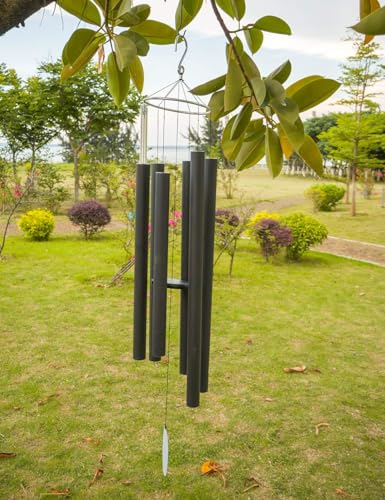 Afirst 66" Extra Large Wind Chimes, Deep Tone Wind Chimes Outdoor with 6 Metal Tubes, Memorial Wind Chime for Patio Balcony Garden Home Decor