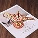 Gusnilo Vintage Aladdin Magic Lamp Genie Collector's Edition /Wedding Table Decoration,Collectable Rare Classic Arabian Props Aladdin Pot & Delicate Gift for Party/Birthday(Golden Red)