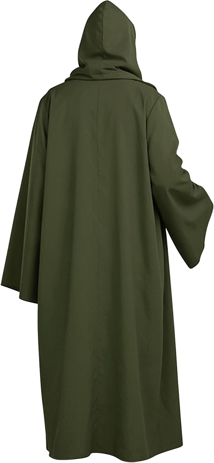 Men Cloak Robe Hooded Cosplay Adult Tunic Long Cape Party Costume