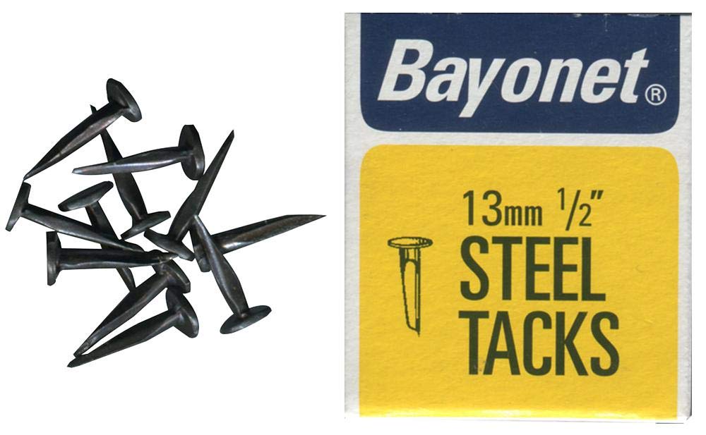 Hq Tec Nail Tacks Blued, 13Mm (50G), External Length 13Mm, Nail Material Steel, Nail Type Round Head, Product Range Bayonet - Steel Tacks, Weight 50G, Fasteners & Hardware