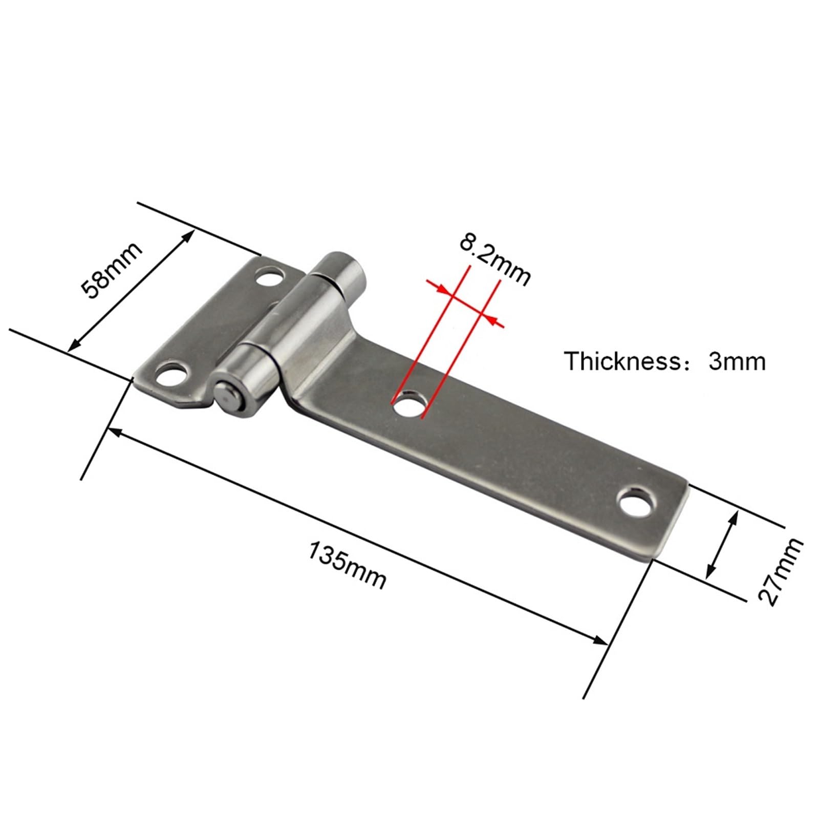 4PCS Spiegel 304 Edelstahl 135mm T Scharnier Heavy Duty Marine Boot Yachten Hardware Edelstahl Tür Scharniere for Container