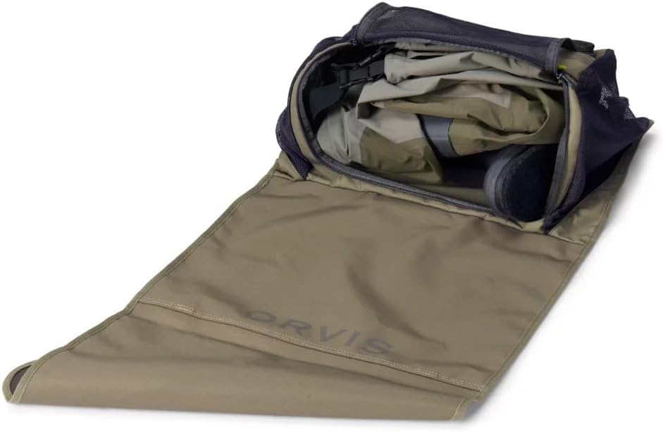 Orvis Wader Mud Room Tote Bag - Tough Ventilated Duffel Bag for Fishing Waders and Boots with Wide Floor Standing Area, Dusty Olive