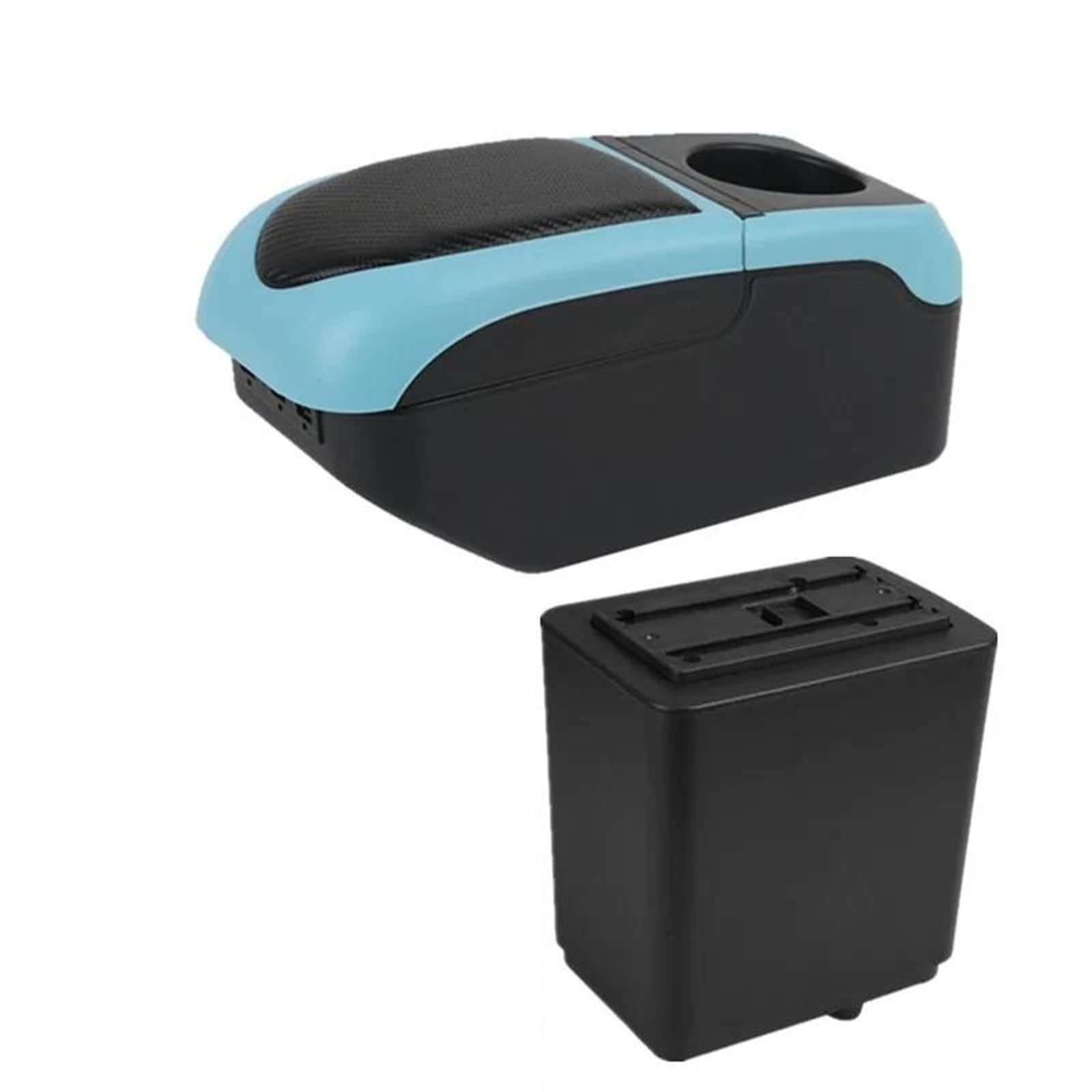 NMJLQW Storage Rack Car Armrest Box Dedicated Retrofit Storage Box Car Accessories For Berlingo(S1 black-blue)