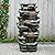 SunJet 48" High 7-Tiers Cascading Rock Outdoor Water Fountain with LED Lights - Large Outdoor Fountains and Waterfalls for Garden or Patio, Yard, and Deck Decor, Featuring Natural Stone Look