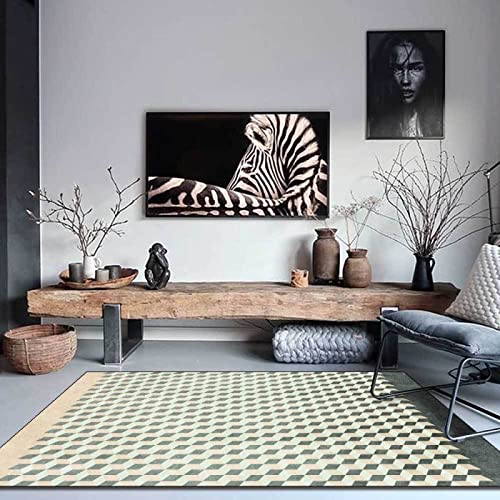 Alfombra de Gradiente Simple, Tapete Decorativo para Sala de Estar Cuadrado Pequeño Geométrico Tridimensional 40x120cm Cover
