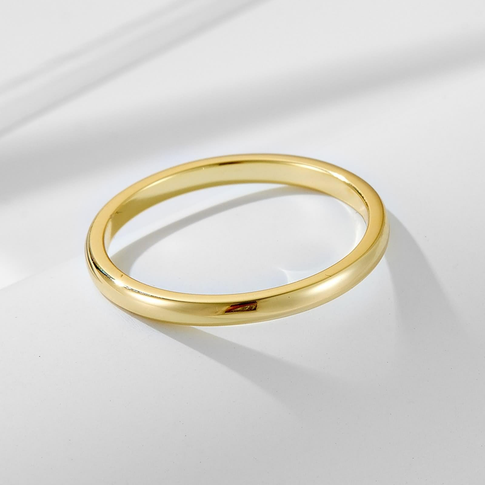 Pinky, anello da donna, in oro giallo 9 carati, misura 65 (20,7), regalo per donna
