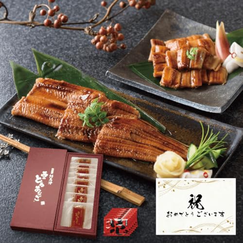 対馬水産 【ギフト用商品】 西のとろあなご 煮穴子カット×6袋 (お祝いのメッセージカード入り)