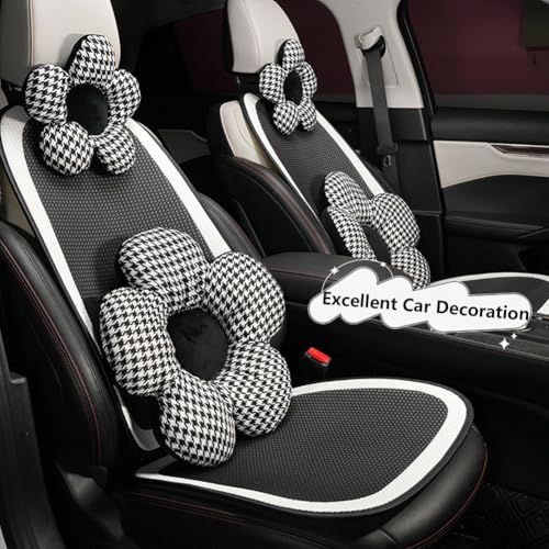Set 4 Almohadas de algodón color floral para coche miniatura 7