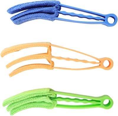 💎 81% MEGA DEAL! GARVALON 3 Pcs Multi Color Window Blind Cleaner Brushes with Comfortable Handles for Shutters Air Conditioner Vents and Car Air Outlets and Efficient Dusting Tool for Home and Office