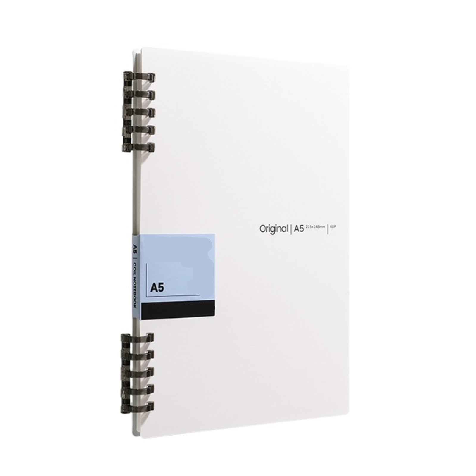 Podróży Notebooki Notatnik A5 Z Pięcioma Otworami, Odłączany, W Jednolitym Kolorze, Minimalistyczny Dziennik do Notatek(Blue)