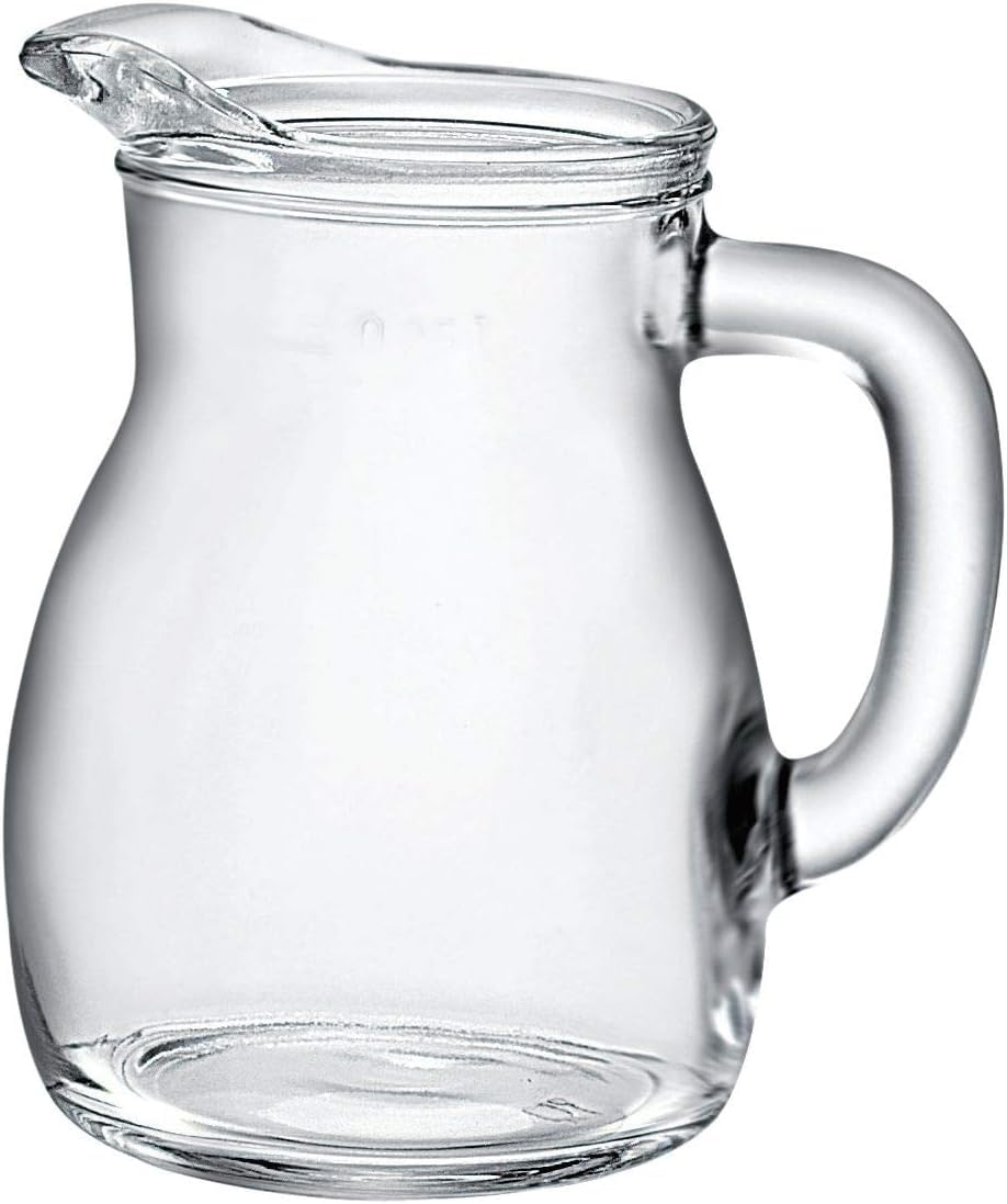 Caraffa brocca da tavolo in vetro 0,25 litri 1/4 12 pezzi ideale per ristorante agriturismo osteria