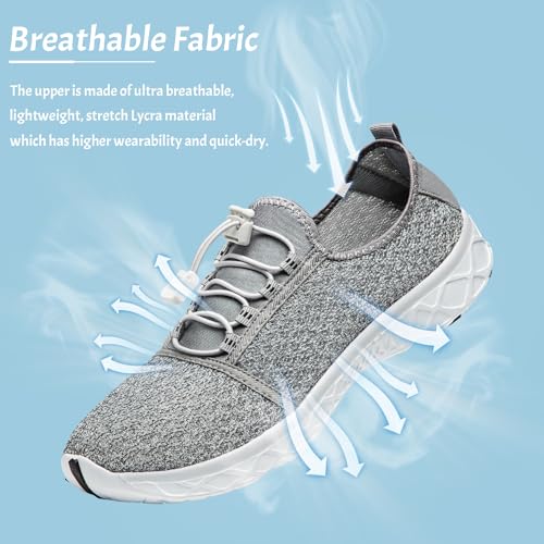 Image of ATHMILE Water Shoes for Men Women Barefoot Hiking Swim River Beach Knit | Adult Lake Pool Aqua Socks Quick Dry for Hiking Surfing Kayaking Sport Accessories Camping Must Haves