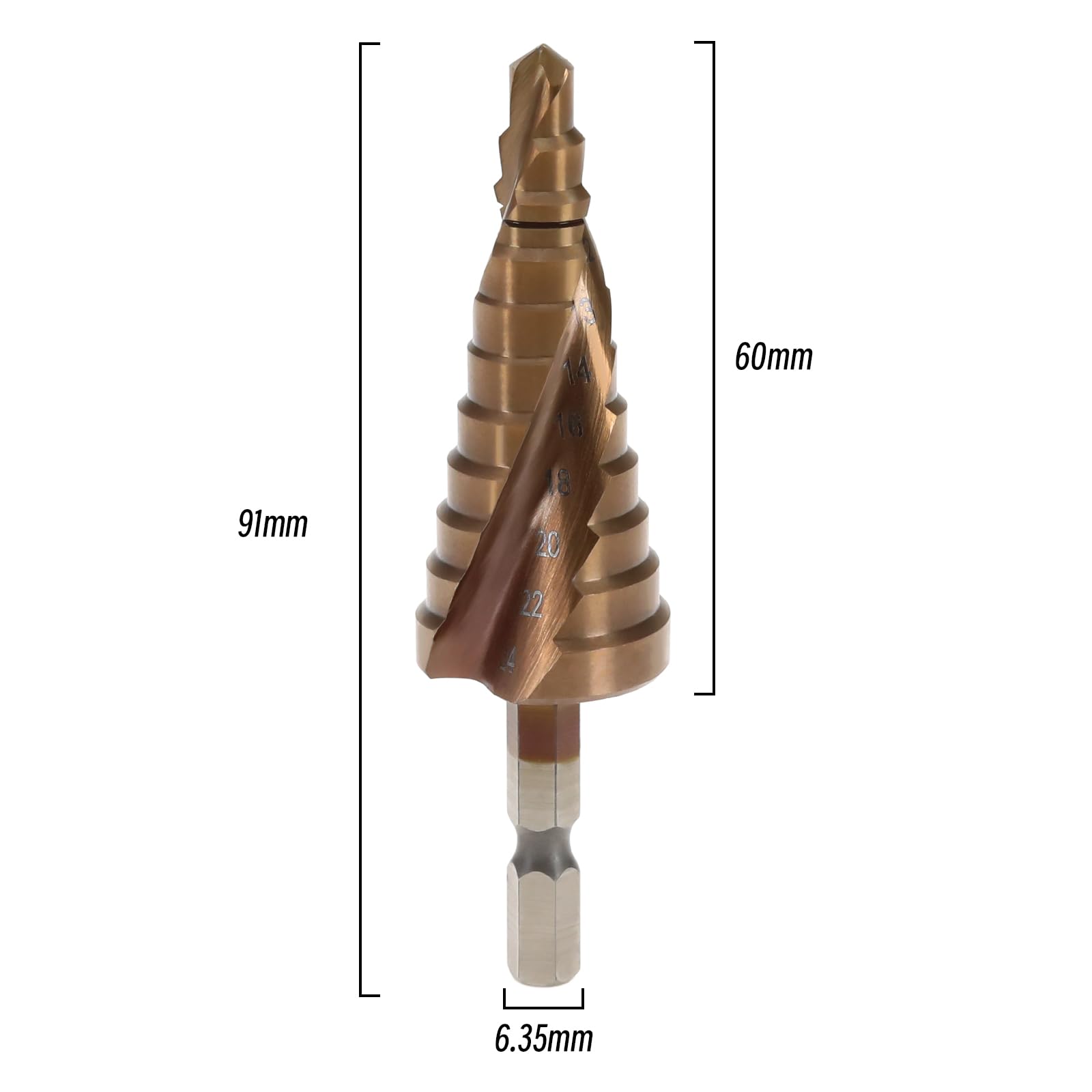 Punta A Gradini HSS 5-35 Mm - Per Metallo, Acciaio, Legno | Fusto 9.5mm Per Cambio Rapido - Foto 7