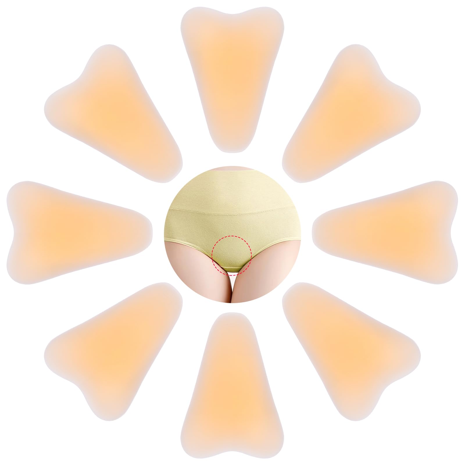 8-Pack Upgraded Camel Concealer Toe Cover for Women Adhesive Reusable Silicone Pads with No-Bump Design Anti Camel Insert