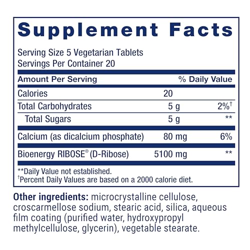 Life Extension D-Ribose Tablets, 100 Tablets - image 3