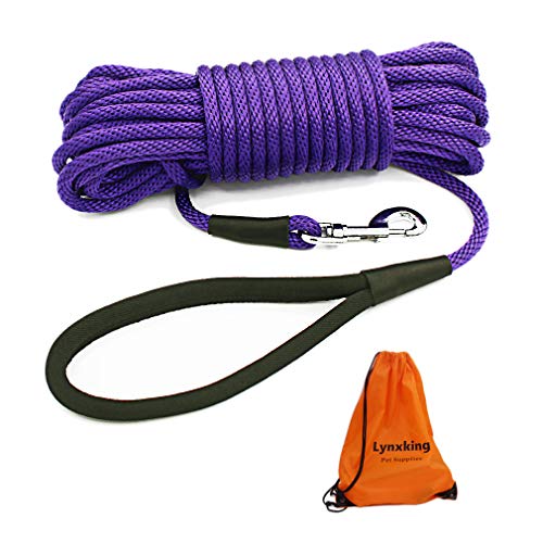 lynxking Check Cord Dog Leash Long Lead Training Tracking Line Comfortable Handle Heavy Duty Puppy...