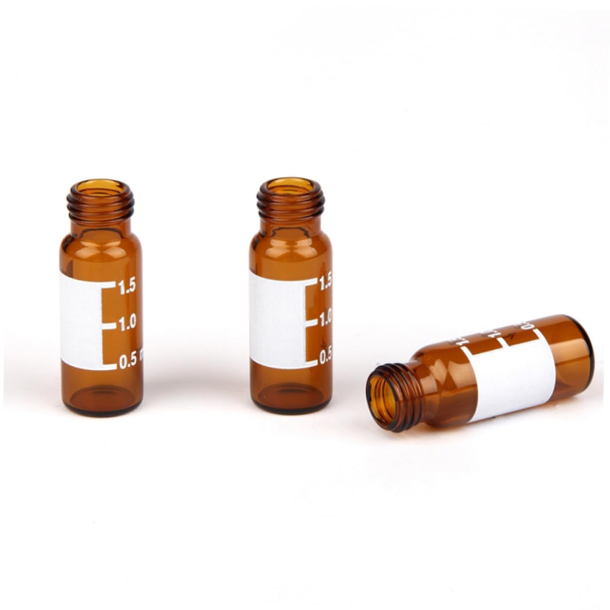PRETYZOOM 10 Ensembles Fioles Verre Ambrées Pour Échantillons Bouteilles De Stockage Pour Chromatographie Avec Couvercle Pour Et Cosmétiques 100 Pièces X 10