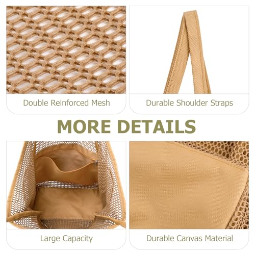 Image of Iioscre Mesh Beach Tote Bags for Womens,Large Causal Beach Hobo Bags for Beach Swimming Pools Beach Essentials