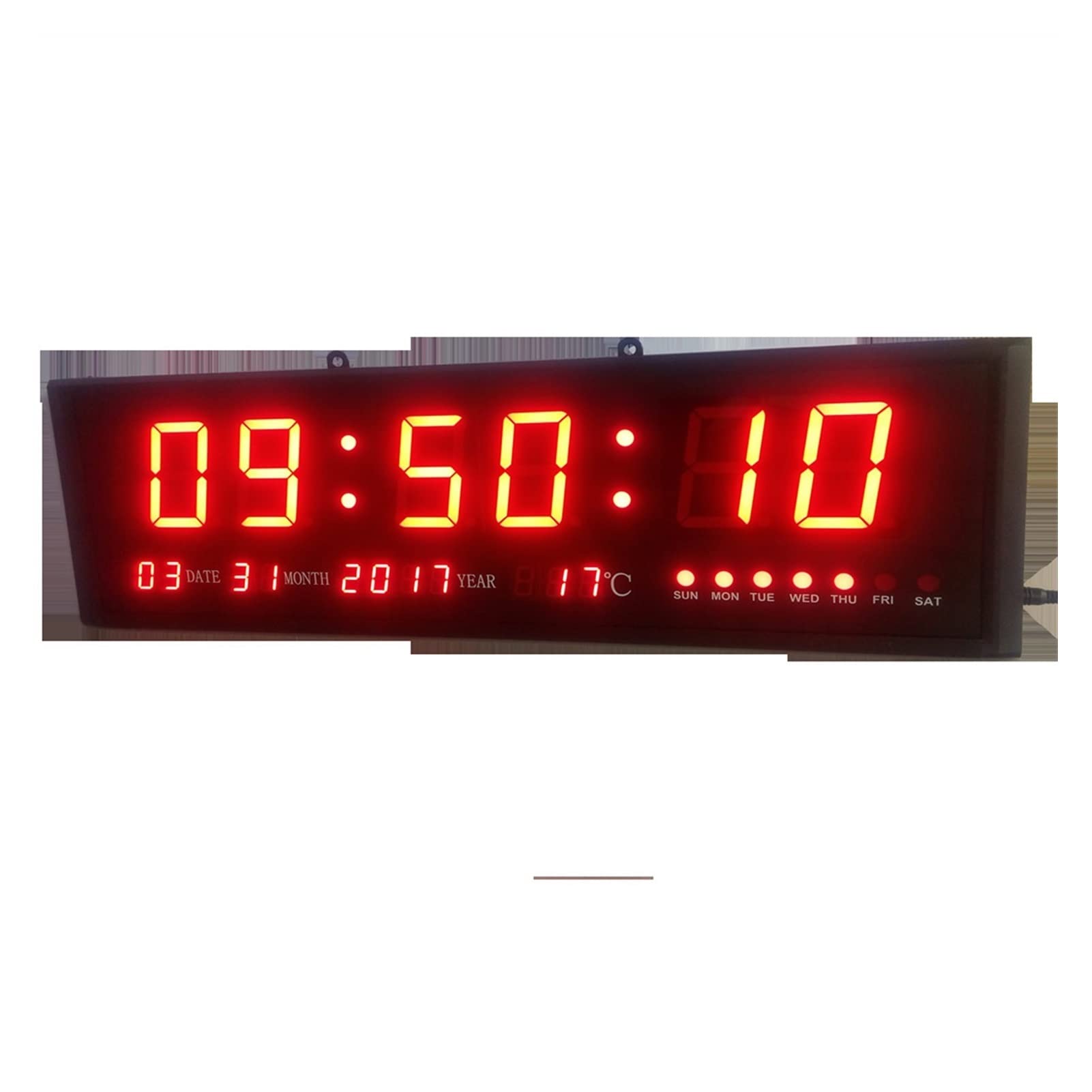Compte à Rebours, LED Grande minuterie d'horloge moderne de style mural avec température de calendrier, convient salon, bureau, salle de réunion, salle de réunion de l'école d'école