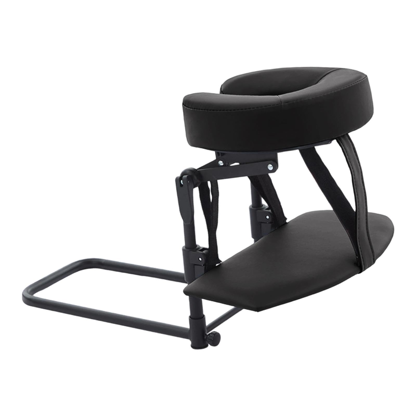 MagiDeal Reposacabezas para Colchón, Kit de Masaje para el Hogar, Almohada de Masaje Boca Abajo Altura Ajustable, Multifunción Cojín de Relajación Facial para Cama de Belleza, SPA, Salón, Negro