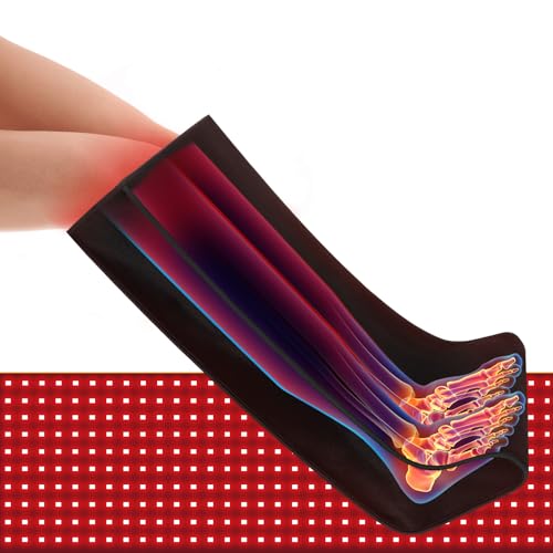 Red-Light-Therapy-for-Feet,Red Light Therapy for Legs Ankle,Infrared Light Therapy Consisting of 420 Dual Wavelength LED,Adjustable Power and Time Controller 30 * 19.7 * 11.8IN - Black