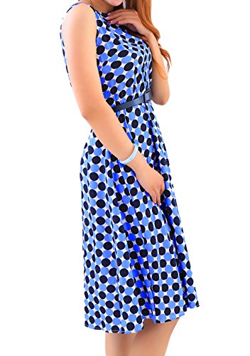 EFOFEI Womens Floral Printed Sleeveless Vintage Swing Summer Midi Party Retro Dress3
