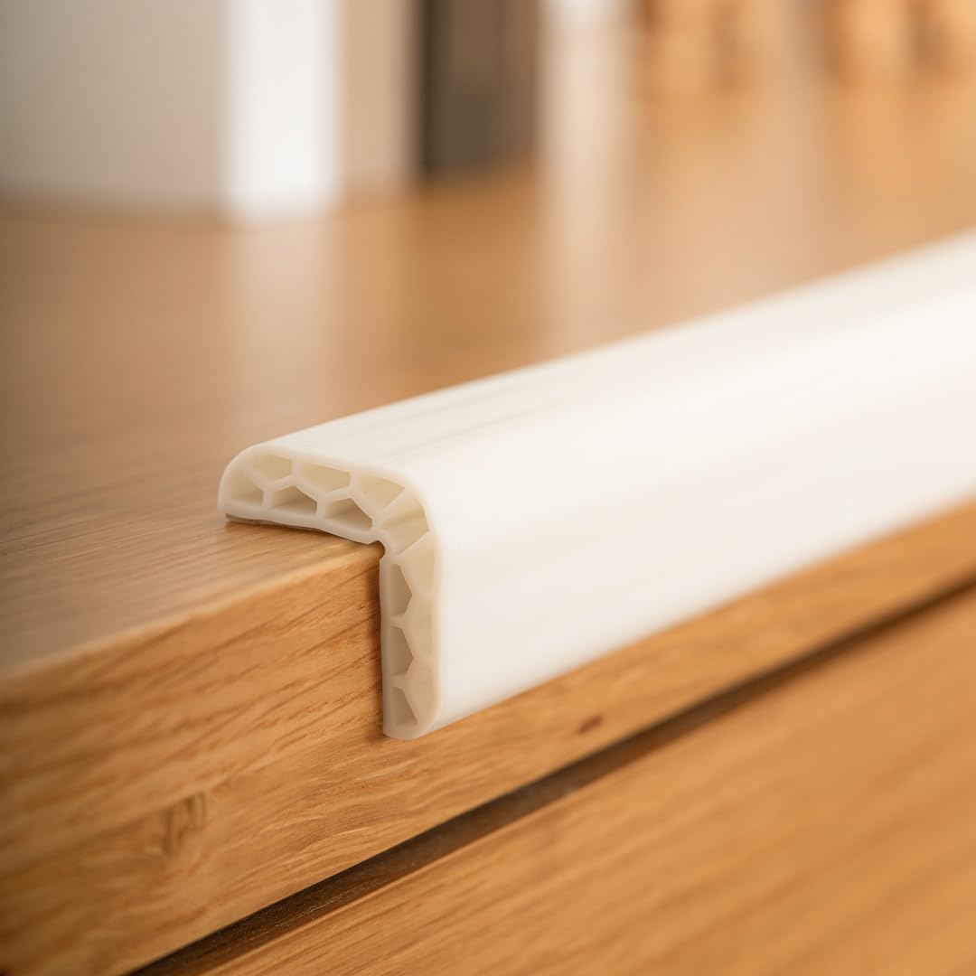 Honeycomb Wall Corner Guard Edge Protector, Made in Korea, Self-Adhesive Baby Proofing Bumper for Wall, Furniture, Cribs, Cabinets, Safety Edge Strips for Home & Office, 19.7 inch 4 Pack White