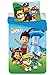 Paw Patrol komplet pościeli dziecięcej z bawełny, poszwa na kołdrę 140 x 200 cm + poszewka na poduszkę 65 x 65 cm