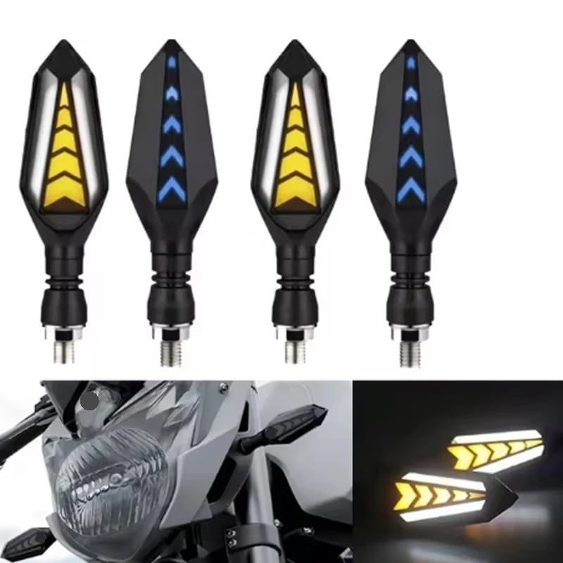 Faro Posteriore Stop Running Indicatori di direzione a LED per motociclette DRL Frecce sequenziali scorrevoli 12V 10mm Luci lampeggianti