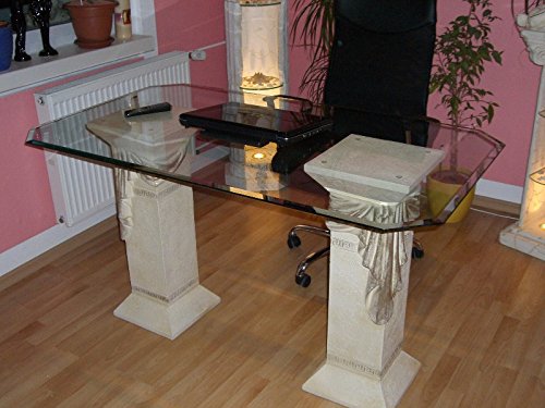 AWD Schreibtisch Computertisch Bürotisch Nageltisch Manikürtisch Glasplatte 140cmx80cm – Bild 3