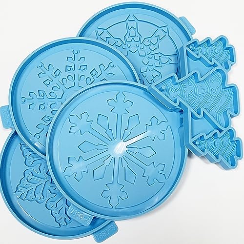 Ashuxxn 5 Pezzi Stampi di Natale in Resina