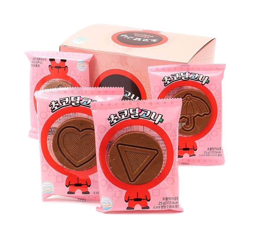 Amazon | イカゲーム オジンオゲーム チョコタルゴナ 25g (1箱20