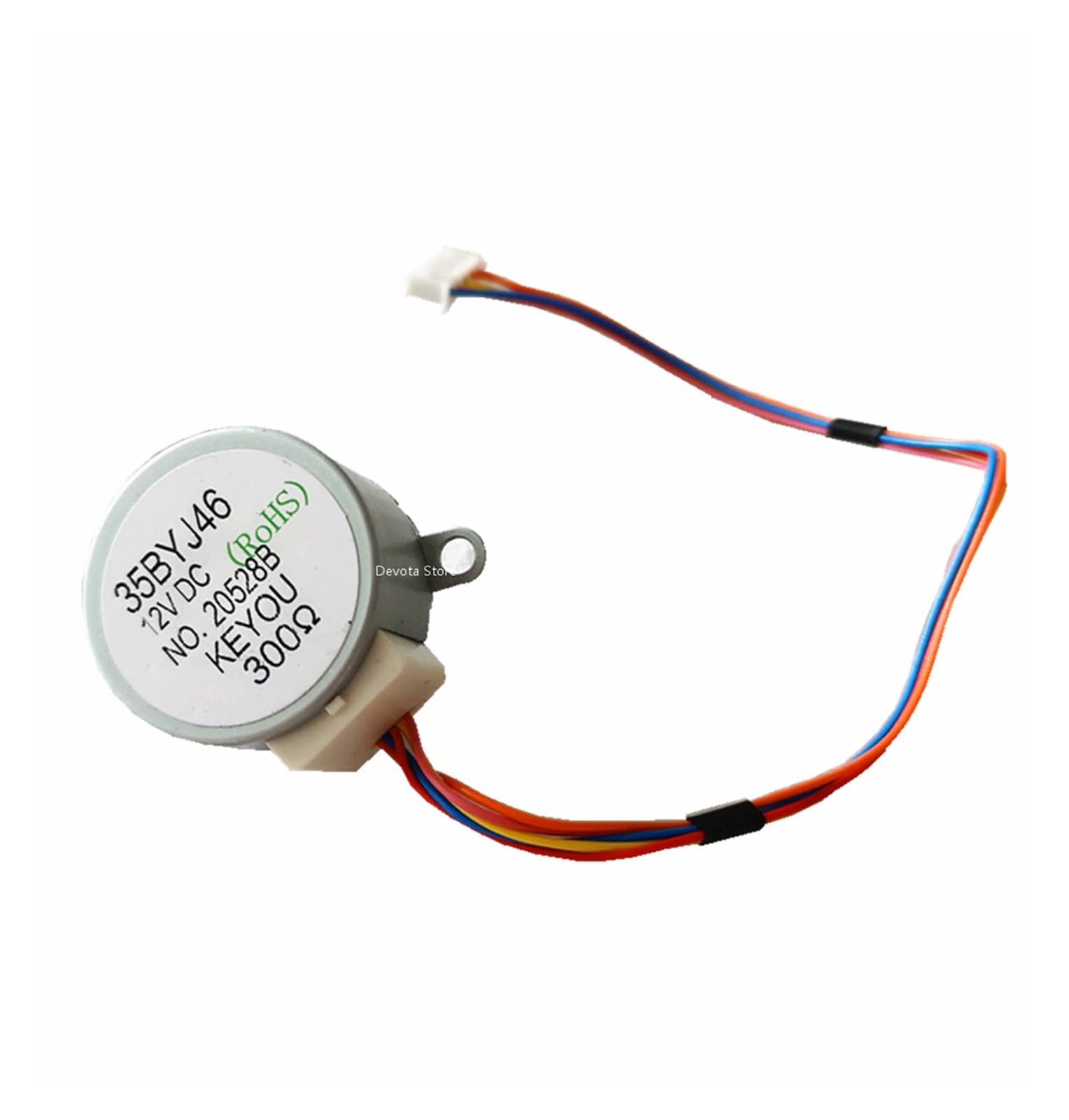 1pc Stepper Motor DC 5V 12V 24V Permanent Magnet Gear Small Stepper Motor Humidifier Repair (10MM Shaft) 35BYJ46 300 Ohm (Size : 24V 300 ohms)