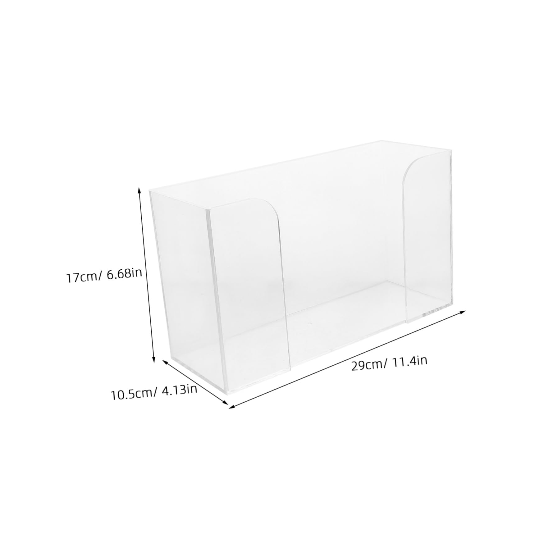 Transparenter Acryl Tuchspender für Schreibtisch und Schminktisch