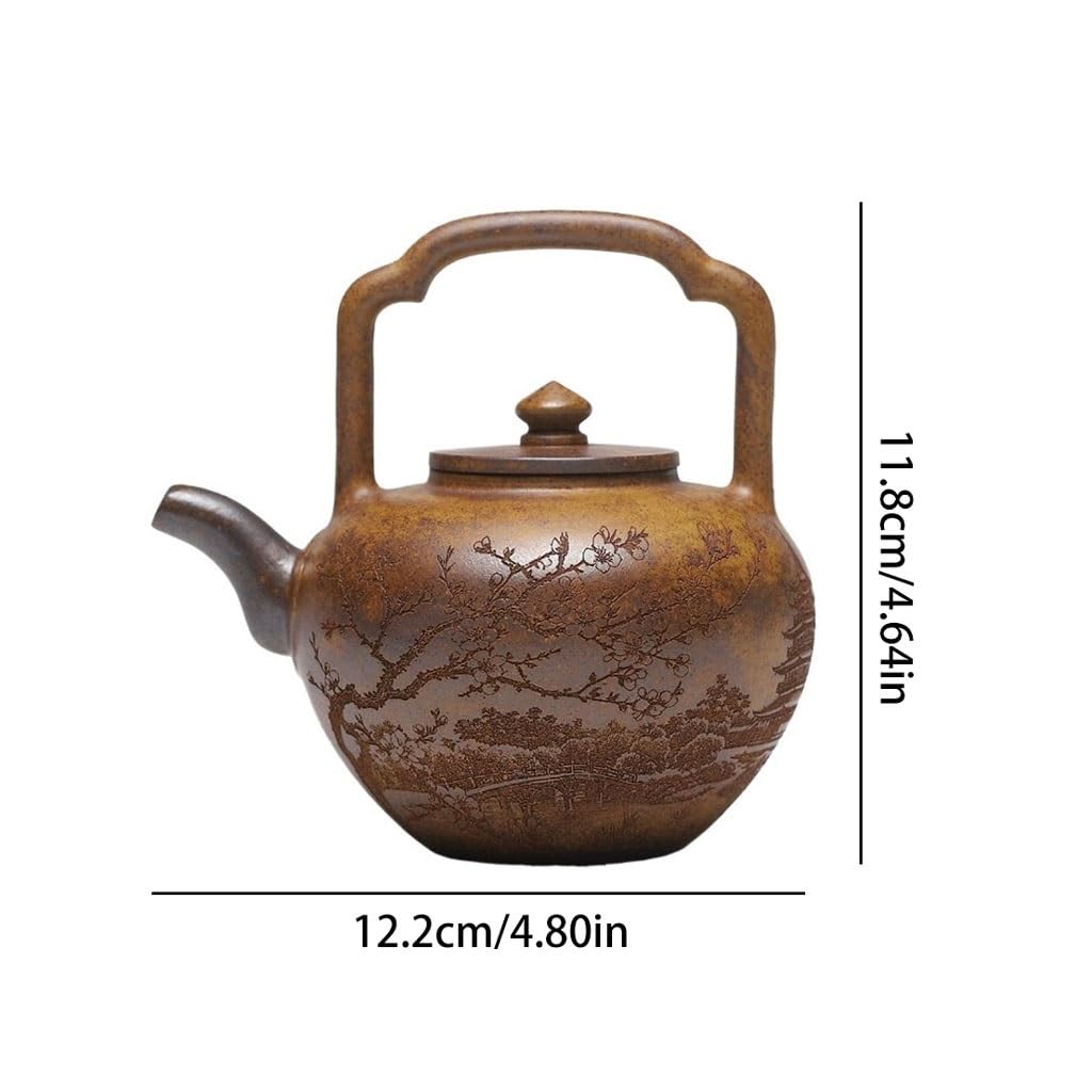 ENGENDER Tetera Hierro Fundido Olla De Arcilla Púrpura Estilo Chino Retro For Hostelería En El Hogar Y Juego Preparación Té Portátil Especial Juego de Te