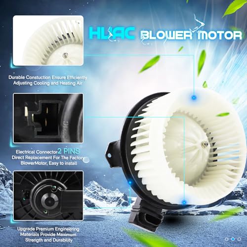 Image of AC Heater Blower Motor Fits for Honda Civic 2006 2007 2008 2009 2010 2011, Jeep Wrangler 2007-2010, Replaces 700194, 79310SNAA01, 79310-SNA-A01, 615-50106
