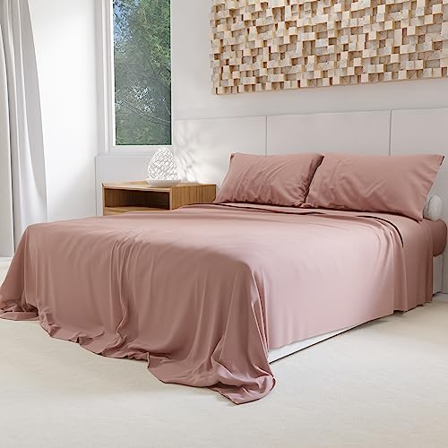 PETTI Artigiani Italiani - Percale Flat Sheet Double Bed Cotton Percale Double Bedding Set Powder Bedding 100% Made in Italy - Image 2